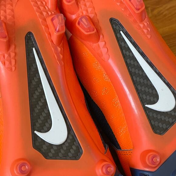 New Nike Hyperfuse Vapor Elite Football Cleats Broncos Orange Blue Size 14 - Picture 9 of 11